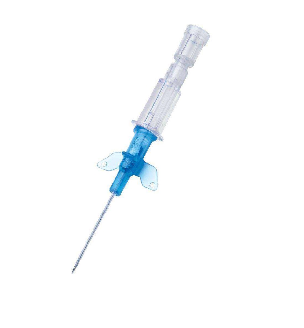 I.V. Cannula without injection port with flexible wings