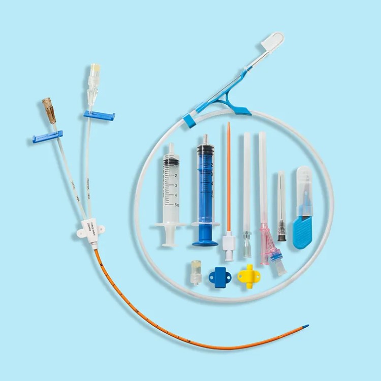 DOUBLE LUMEN ANTIMICROBIAL CENTRAL VENOUS CATHETER KIT