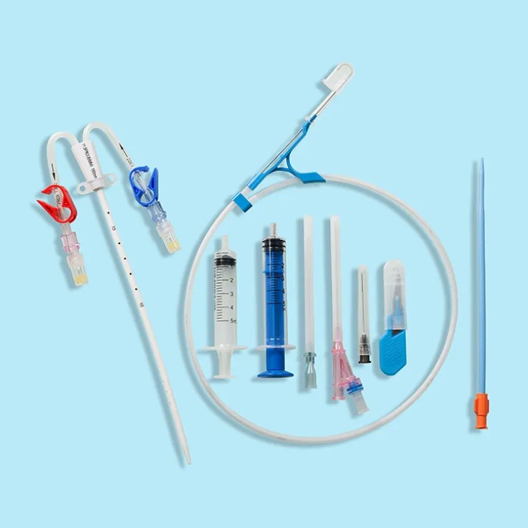curved Double Lumen Hemodialysis Catheter kit